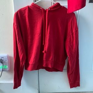 Crop top sweater with hood